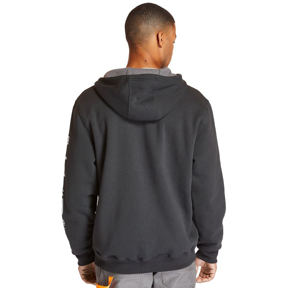 Hanorac Timberland Barbati Negrii - Pro® Hood Honcho Full-Zip Hoodie - Romania - GSQBLZ950